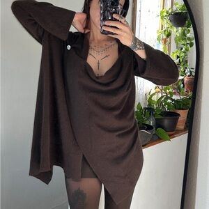 Cynthia Rowley Brown vintage brown angora cardigan